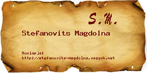 Stefanovits Magdolna névjegykártya